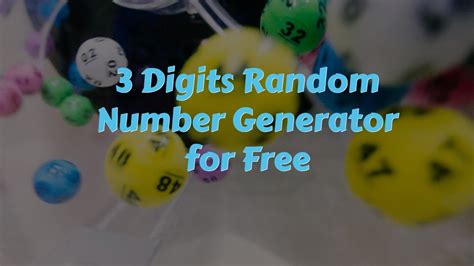 random number generator 3 digit|Random Number Generator .